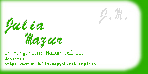 julia mazur business card